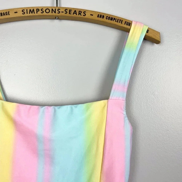 Tularosa Small Karmen One Piece Swimsuit Pastel Rainbow Revolve Festival Beach - Picture 5 of 8